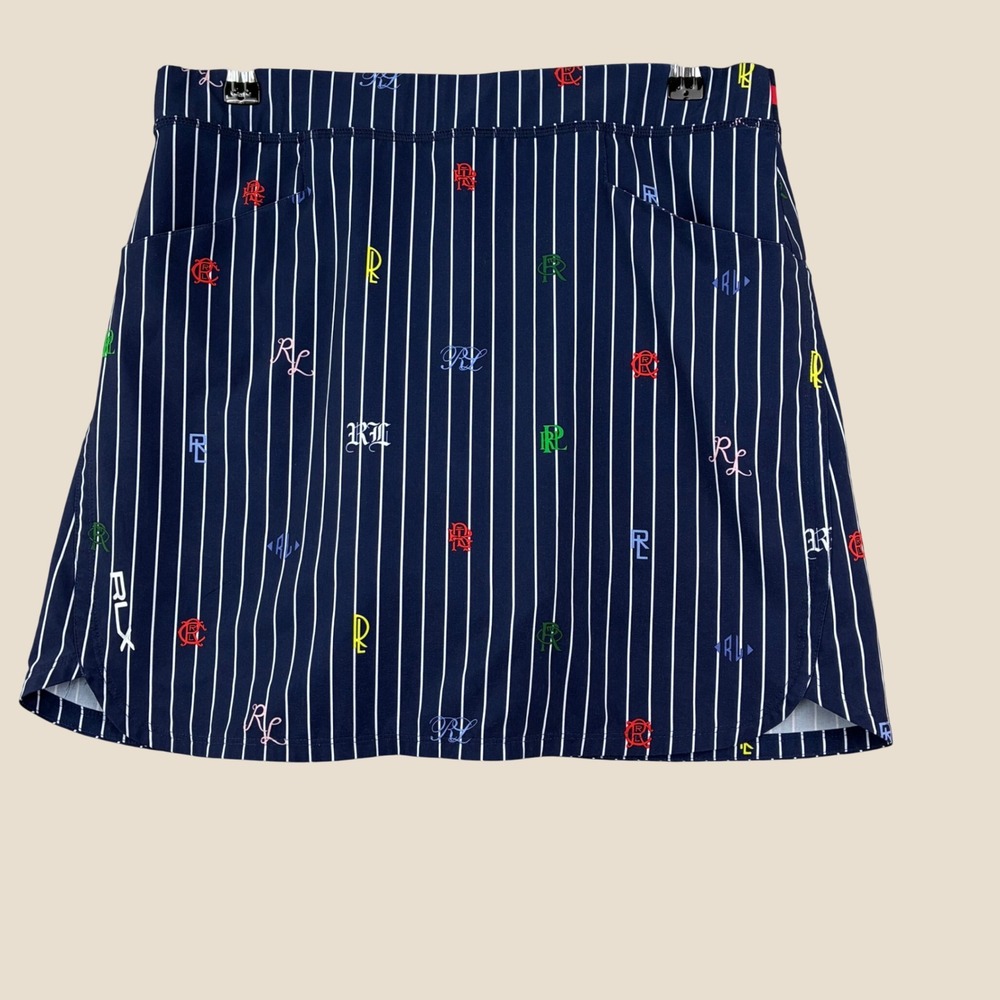 RLX Ralph Lauren Golf Skort Size M Navy Preppy Stretch Skort Country Club Sporty